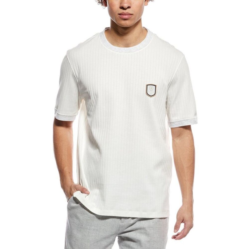 Brunello Cucinelli Mens  Ribbed T-Shirt